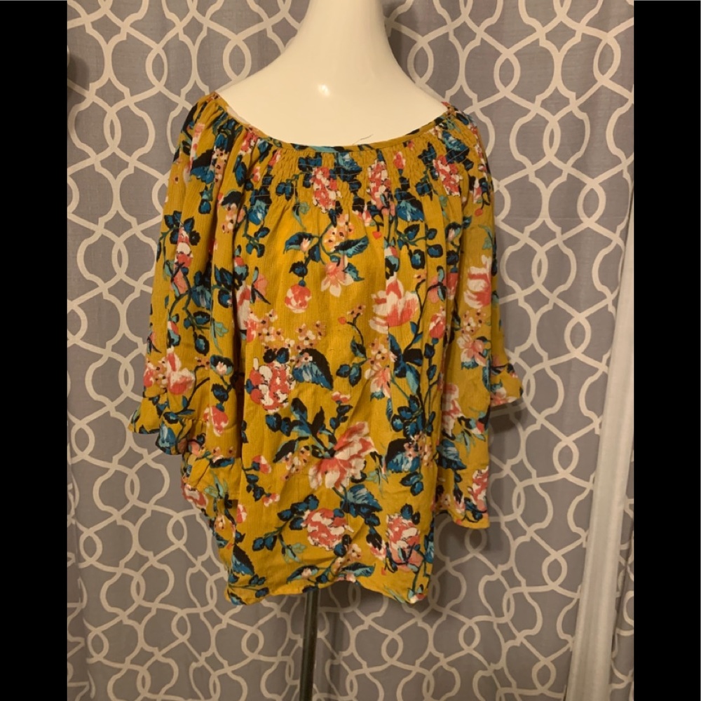 Floral & yellow blouse by living doll
